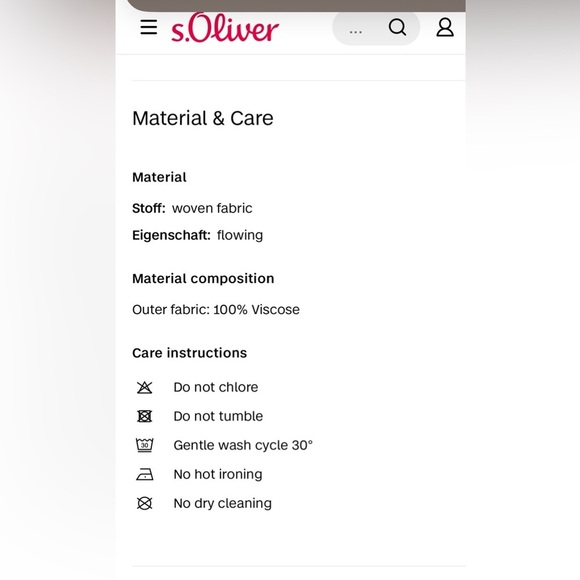 s.Oliver Patterned Dress With Flounce Sustainable , size 16 - Picture 8 of 15